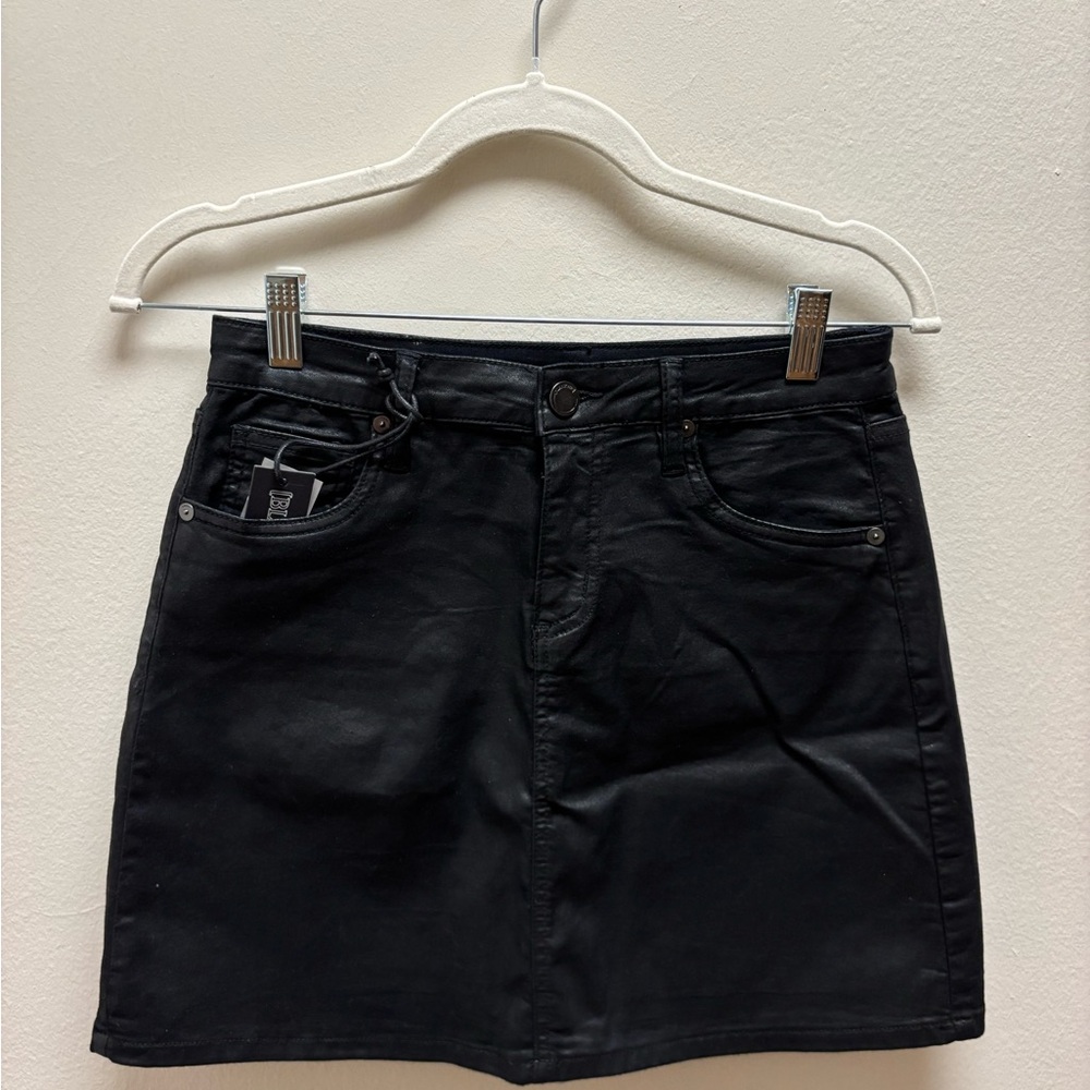 Black Denim Skirt